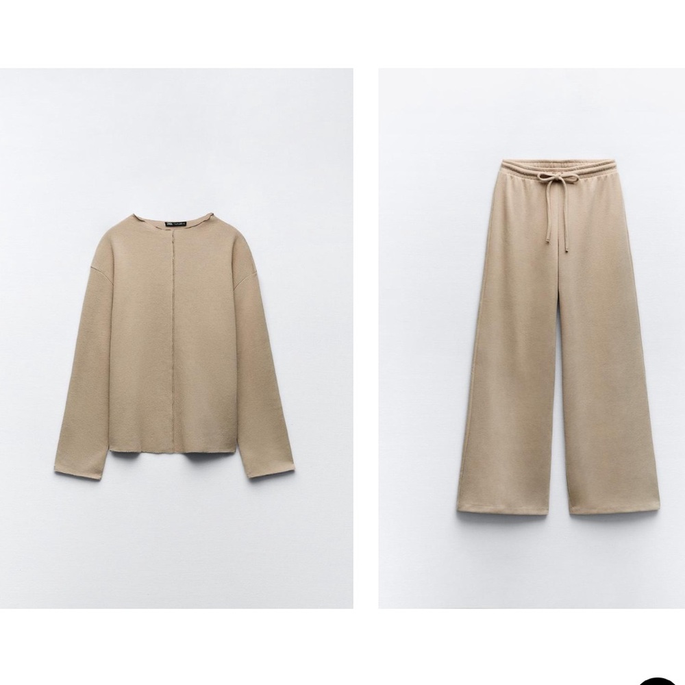 Zara Comfy Tan Lounge Set - Size Small